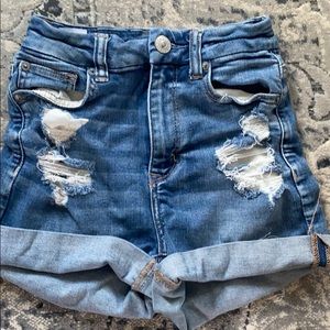 American Eagle distressed jean shorts